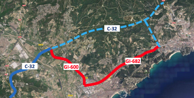 El perllongament de la C-32 beneficiaria 10.872 vehicles al dia amb puntes de fins a 21.100 vehicles al dia el mes d'agost